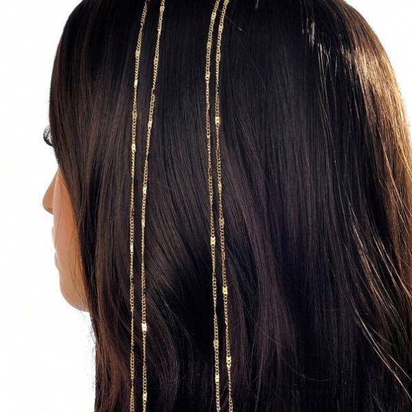 Korean and Japanese Style Princess Elegant Chain Hairpin for Women, Trendy Tassel Hair Clip with a High-End Feel, Stylish Braided Hair Accessory