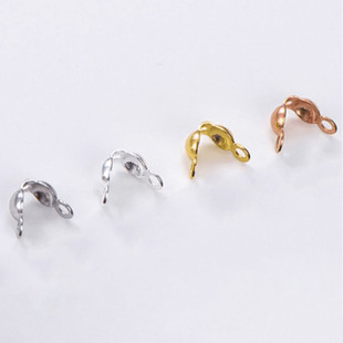 s925 sterling silver Bead Buckle Binaural Bilateral shell Buckle Bean Buckle diy Bracelet Positioning Bead Finishing Bag Buckle Accessories