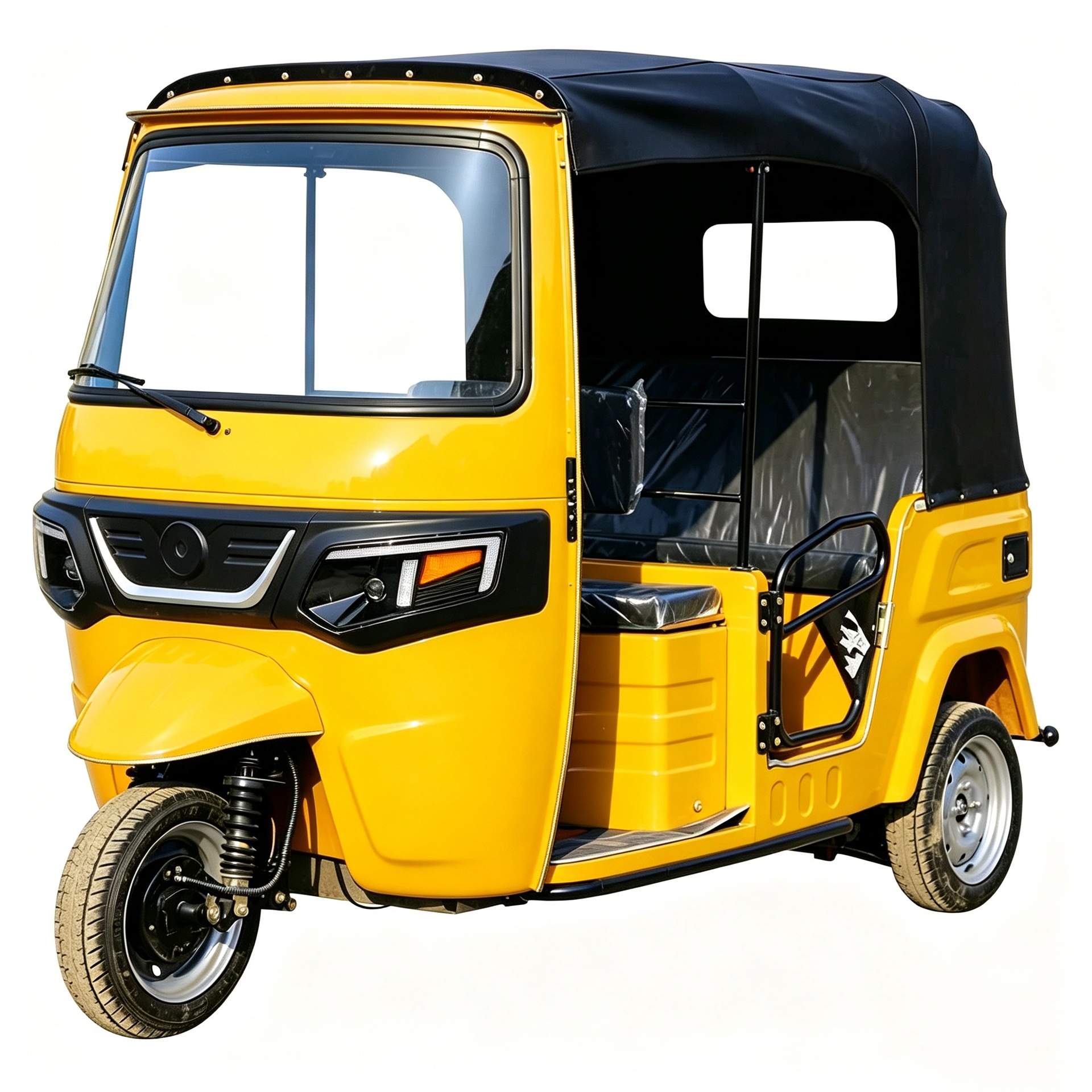 Overseas market fuel-powered three-wheeled motorcycles, large-space enclosed passenger taxis, rural taxis in Africa and South Asia
