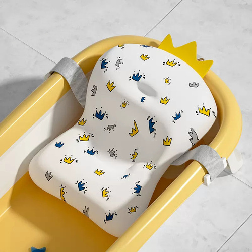 Baby bath artifact, adjustable anti-slip sitting and lying bath mesh mat, children's bath bed frame bed, baby bath tub suspension mat