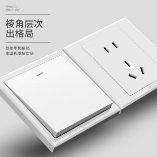 16A Air Conditioner Socket Panel Switch for Home Use, 16A Three-Hole High-Power Water Heater Large Three-Plug