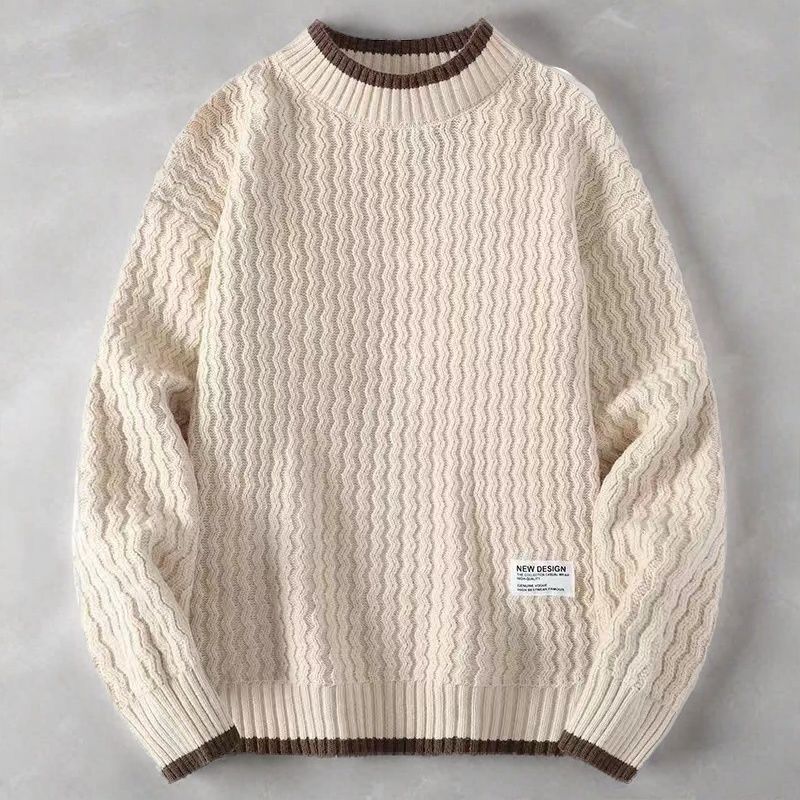 New Autumn and Winter Sweater Knitwear Loose Round Neck Men's Student Thick Trendy Base Warm New Autumn and Winter Sweater Knitwear Loose Round Neck Men's Student Thick Trendy Base Warm