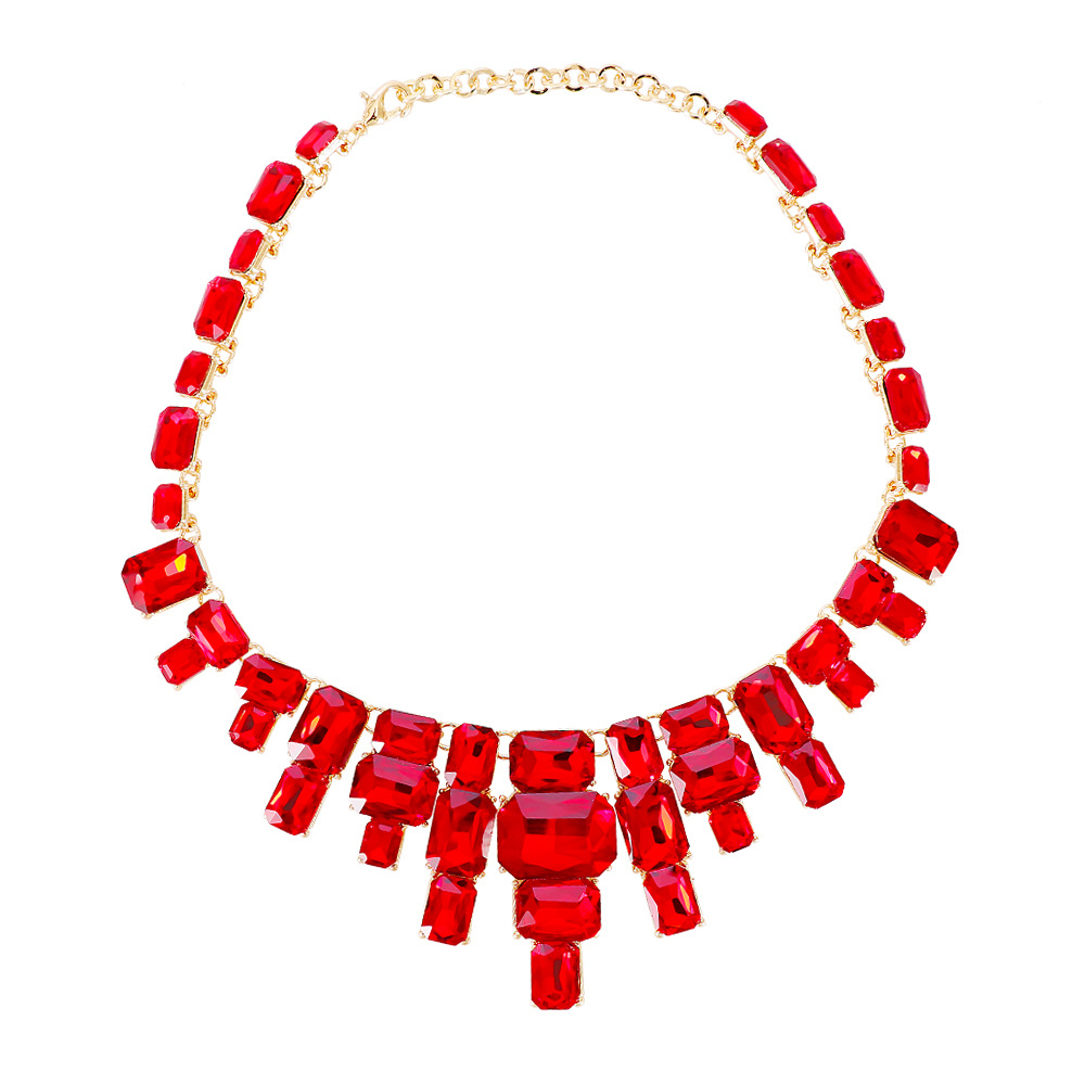 New ethnic style color rhinestone necklace