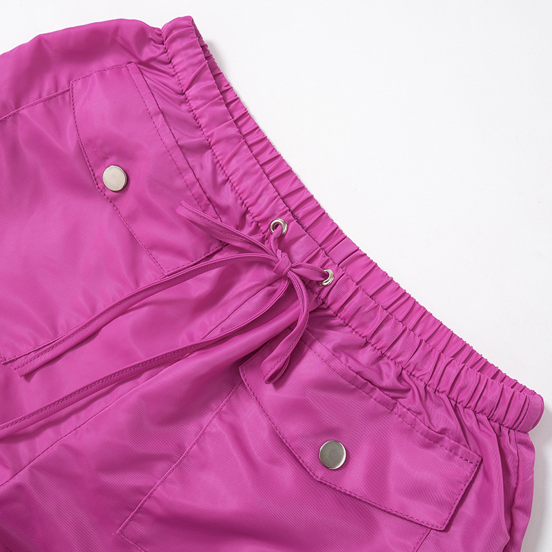 Women Clothing Summer Pocket Top Shorts Set for Women