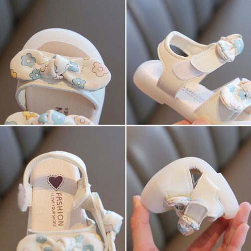 Baby girl sandals spring and summer 0-1-2 years old baby soft sole toddler shoes summer princess shoes girls non-slip shoes