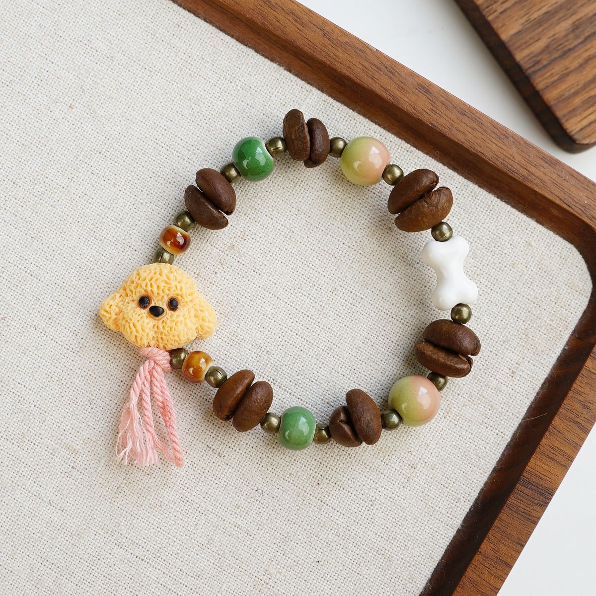 Jingdezhen pulsera de cerámica de verano mujer alta sensación galletas serie de gatos nicho diseño universal pulsera alta sensación
