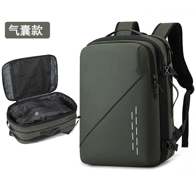 Cross-Border Large Capacity Fashion Simple Men's Vacuum Compression Expandable Travel Laptop Backpack Trip Business Bag_voghion.com