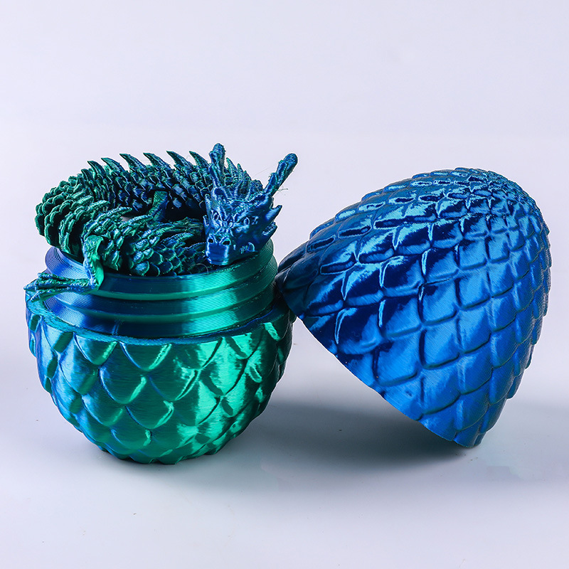 Adorno de Dragón Chino en Impresión 3D de PLA Articulado para Decoración y Regalo