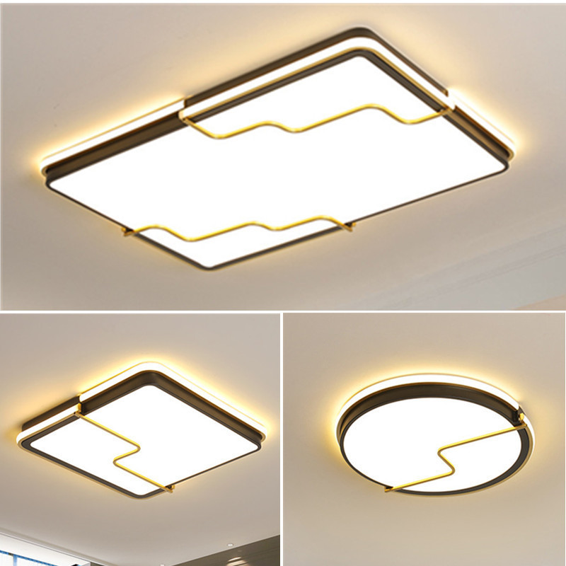 Simple modern set of lamps package combination Nordic three-room two-hall dining room chandelier living room ceiling lamp suit