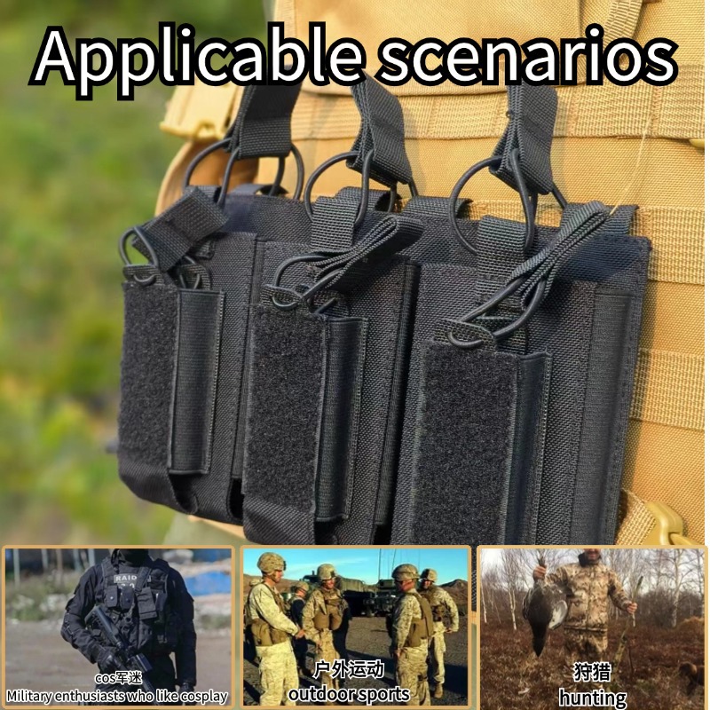 Venta caliente táctico para niños y madres triple bolso colgante chaleco de campo bolso de bala accesorios multifuncionales bolso de chaleco táctico en stock