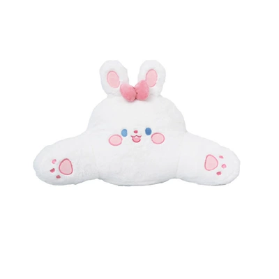 Cushion Cute Cartoon Car – Headrest - rabbit-fur-embroidered-bow-rabbit-waist-support