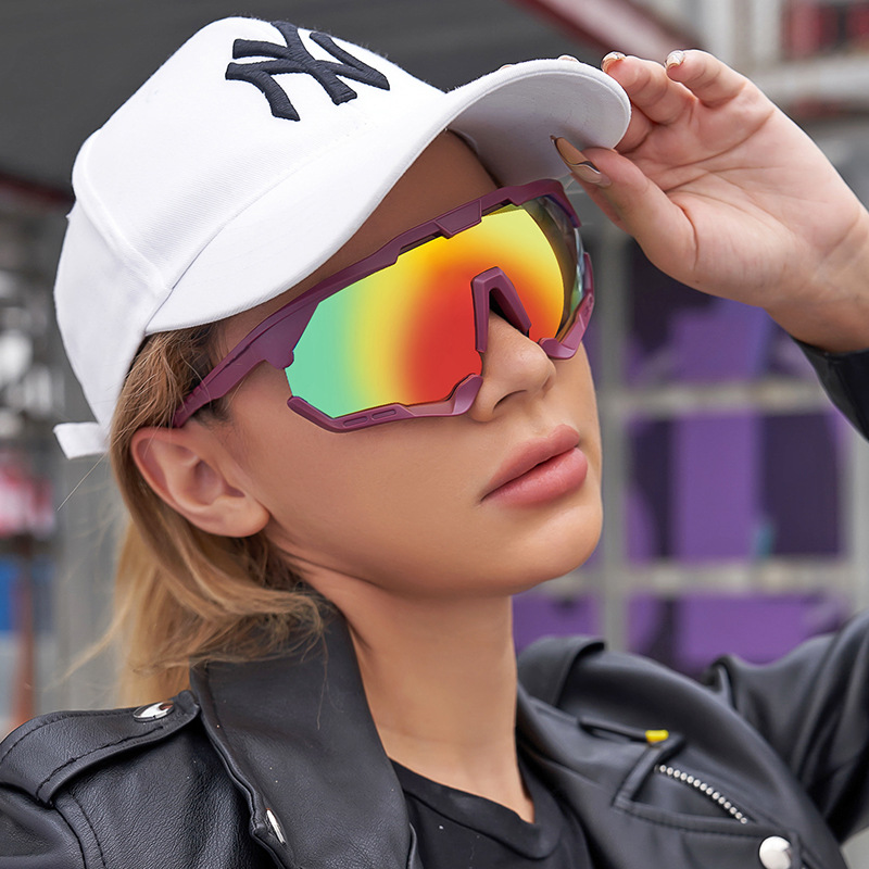 colorful cycling sunglasses womens onepiece lens shades outdoor sports sunglasses wholesalepicture3