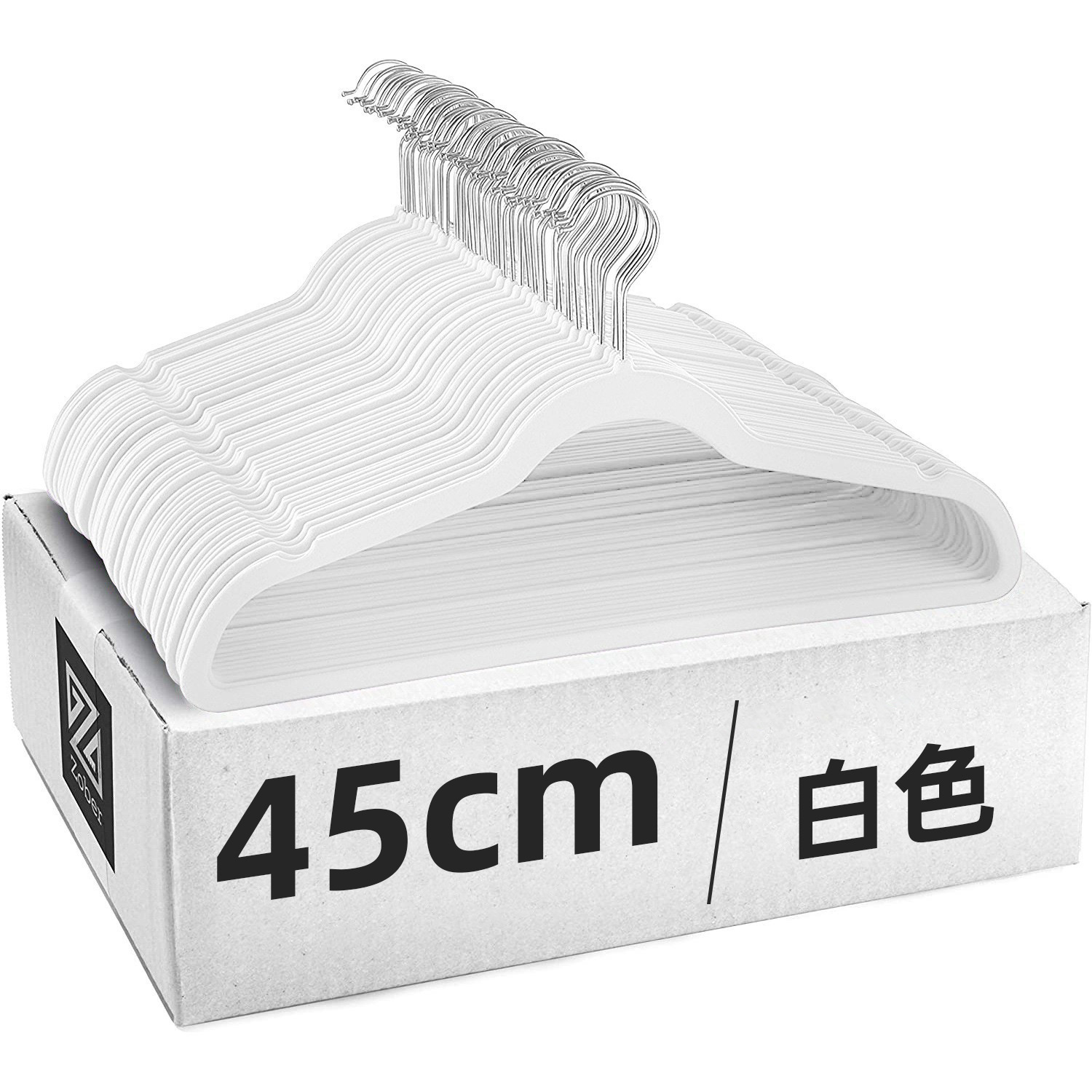 45cm 흰색_아연도금 후크