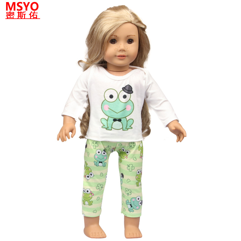 18 pulgadas American Girl muñeca pijamas 43cm xiafu muñeca ropa traje muñeca lindo camisón Pijamas