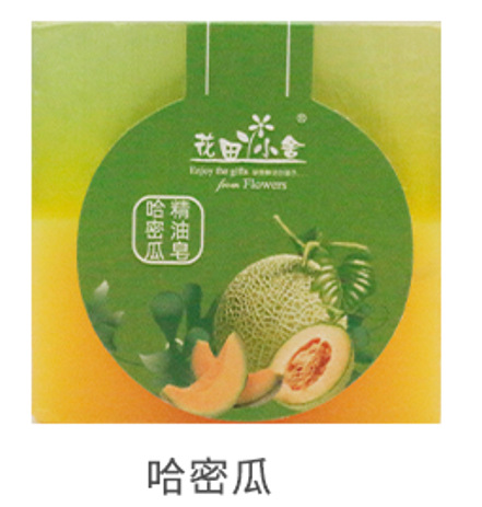 멜론 에센셜 오일 비누(컬러 라벨 포함)