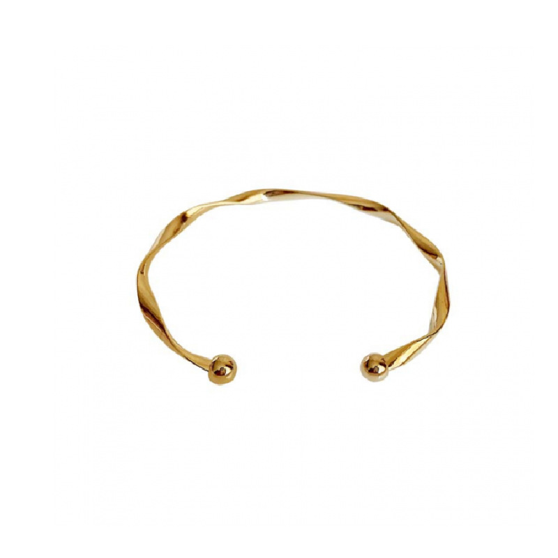 Corea del Sur torcido simple pulsera de moda alto sentido nuevo diseño de nicho de moda para mujer pulsera de estilo frío ins
