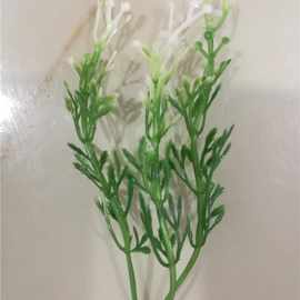 仿真植物仿真花草 三叉米穗草 仿真玫瑰花把束装饰小草 塑料水草