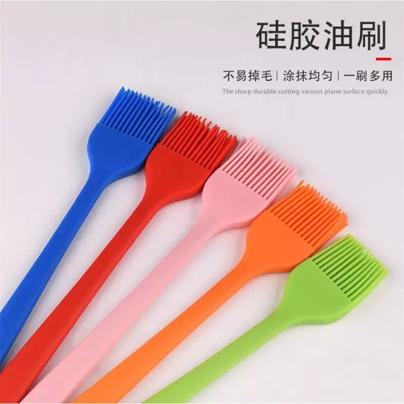 家用耐高温油刷子厨房烙饼食品级硅胶油刷烘焙烧烤刷不掉毛刷酱
