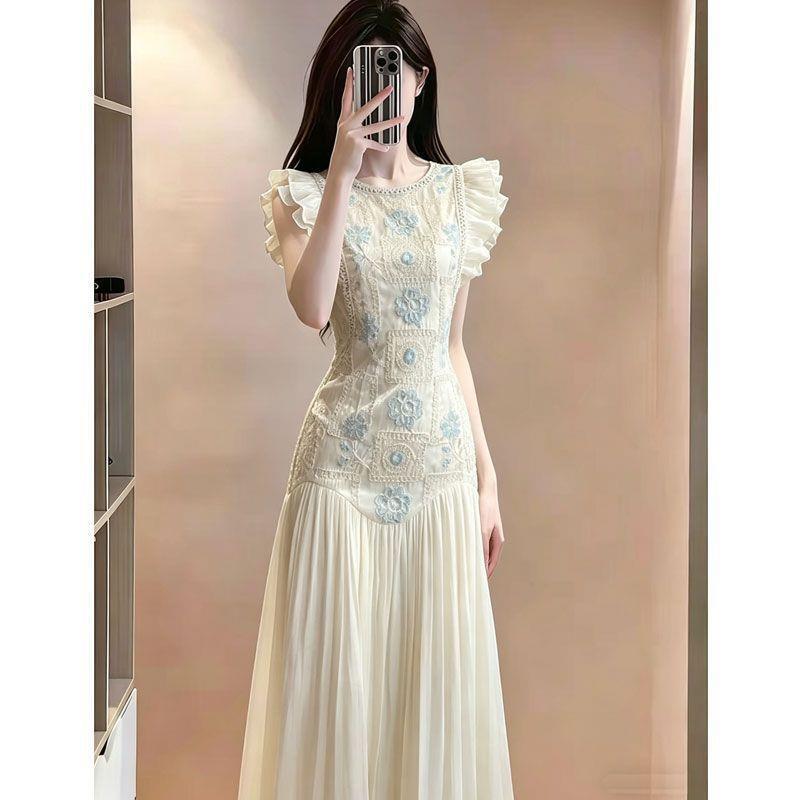 Apricot-colored vintage fishtail dress for women, summer long dress with a unique and distinctive design, elegant and sophisticated high-end formal dress Apricot-colored vintage fishtail dress for women, summer long dress with a unique and distinctive design, elegant and sophisticated high-end formal dress
