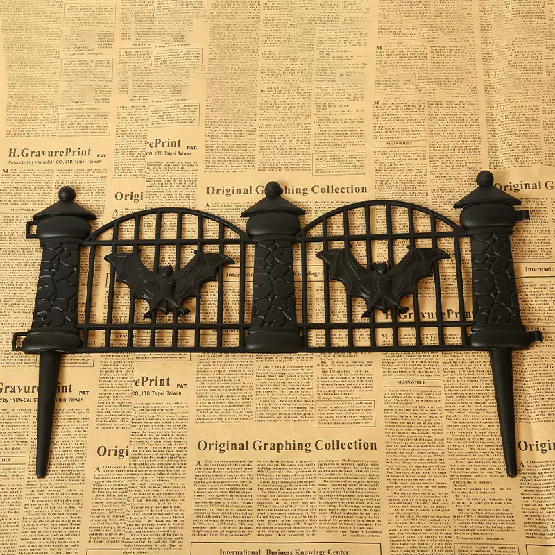 外贸新款万圣节栅栏摆件桌面摆饰布置摆件创意栅栏工艺品摆件批发