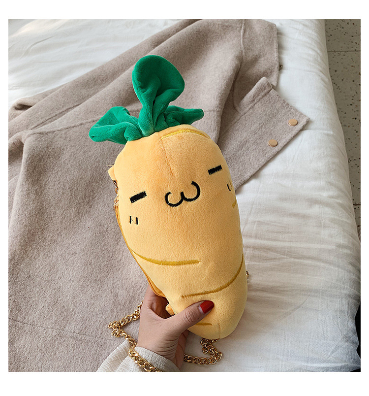 Cute Carrot Shoulder Messenger Plush Bag Wholesale Nihaojewelry display picture 64