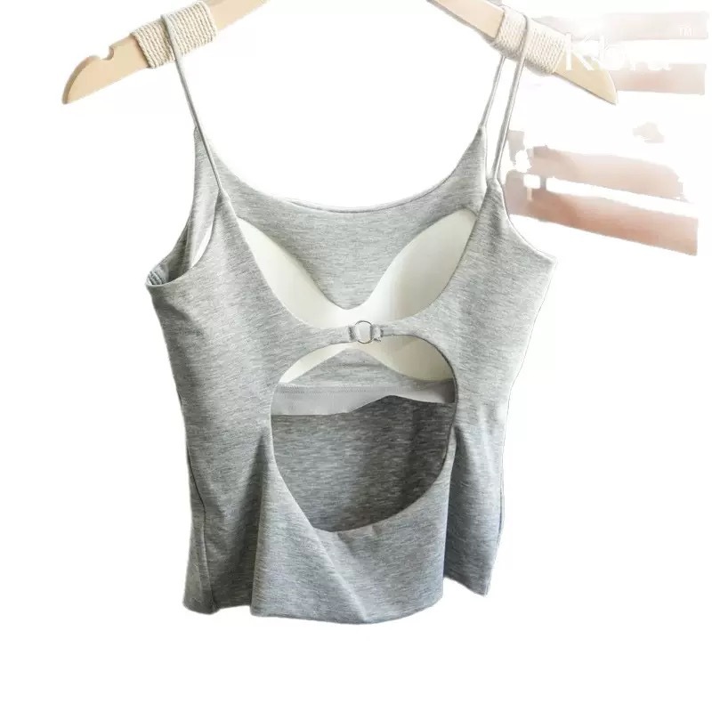 Nuevas chicas calientes desnudas hueco hermoso chaleco de espalda cinturón de mujer cojín de pecho delgado interior y exterior para usar una blusa universal image 6