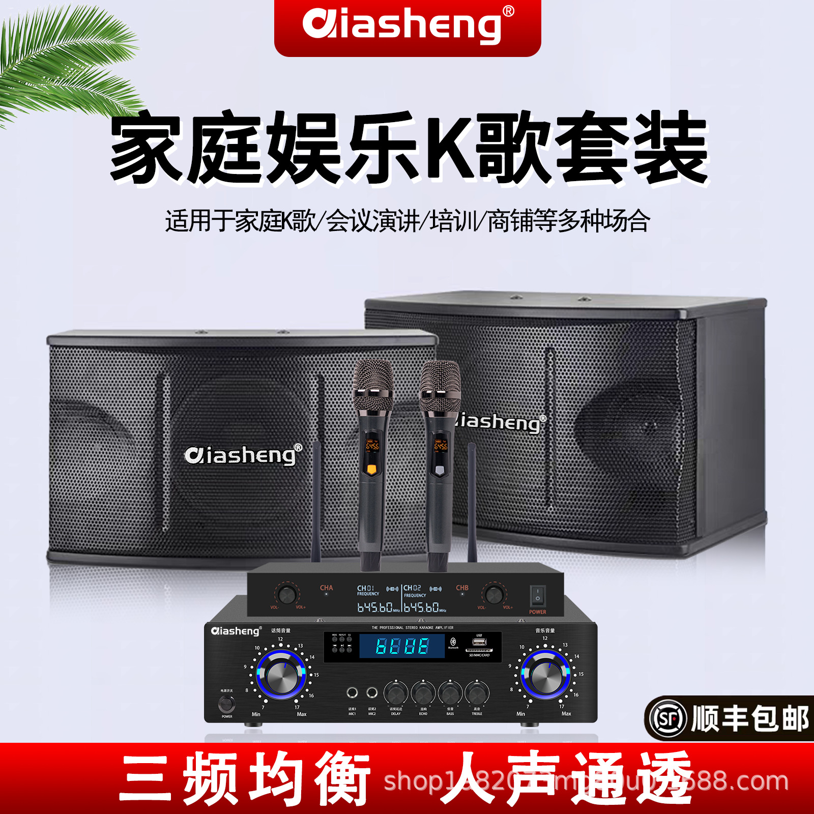 Qiasheng Home Ktv Audio Set Professional Speaker Full Set Karaoke Singing Machine Karaoke Theater Equipment