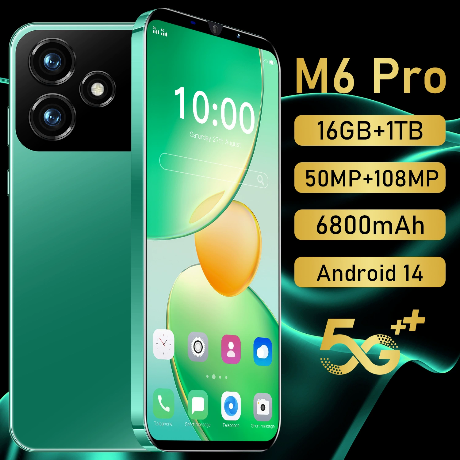 Новый M6 Pro кросс-граница смартфон 1+8Г Внешняя торговля Внешняя машина Заводская прямая продажа низкая стоимость оптовый один