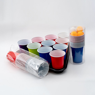 16oz hen powder cup beer game party cup orange game cup solo cup with table tennis set