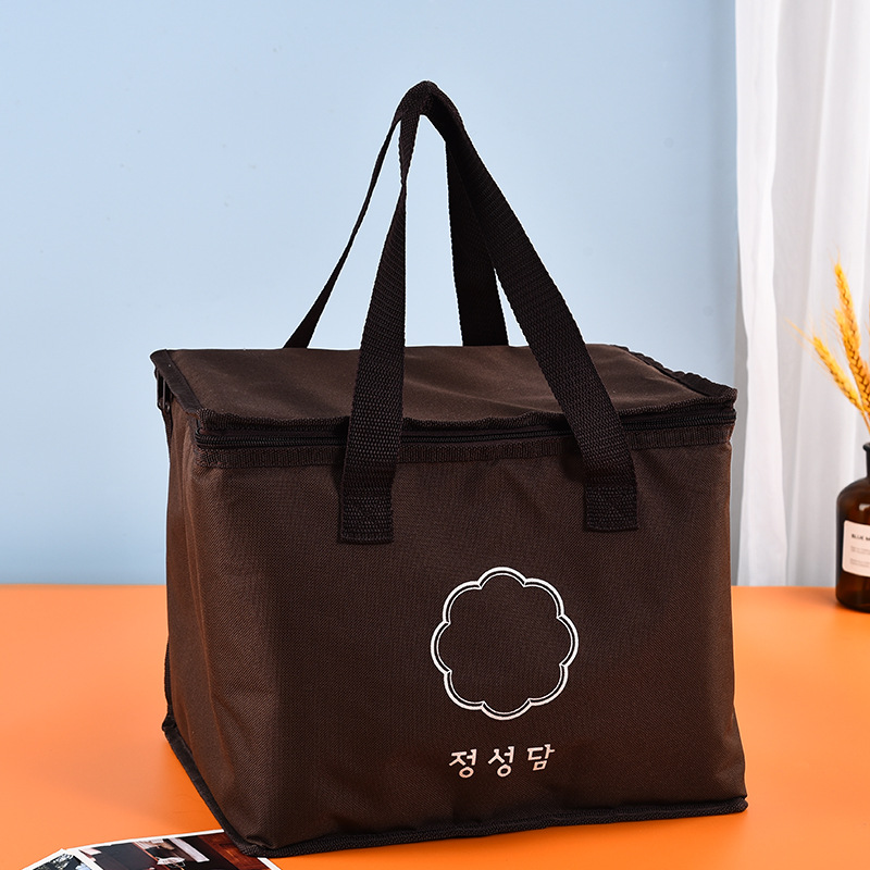 厂家翻盖无纺布铝箔保温袋外卖打包手提保温包蛋糕奶茶保温袋批发