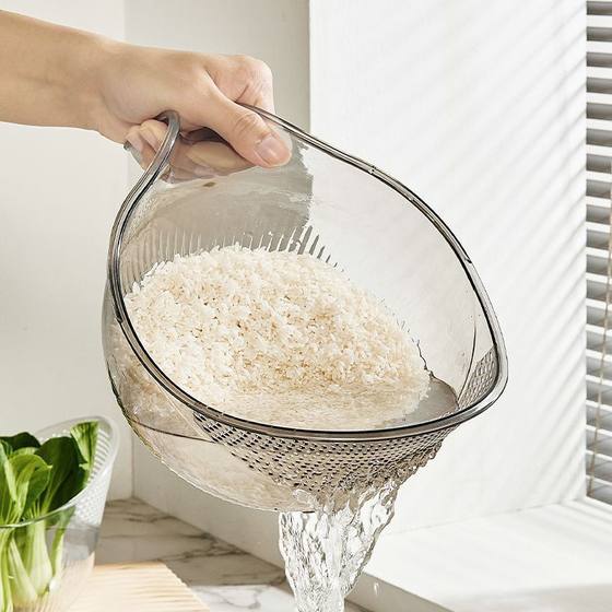 Rice Washing Artifact, Rice Washing Sieve, Simple Kitchen Supplies, Drain Basket, Multi-functional Vegetable Washing and Rice Washing Basket