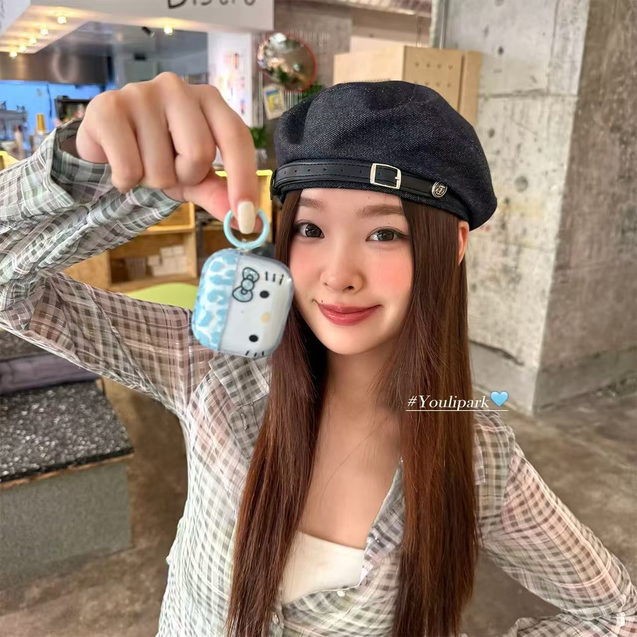 Corazón encantador de niña leopardo arco gato Airpods 1 / 2 generación Apple inalámbrico Bluetooth auriculares cubierta 34