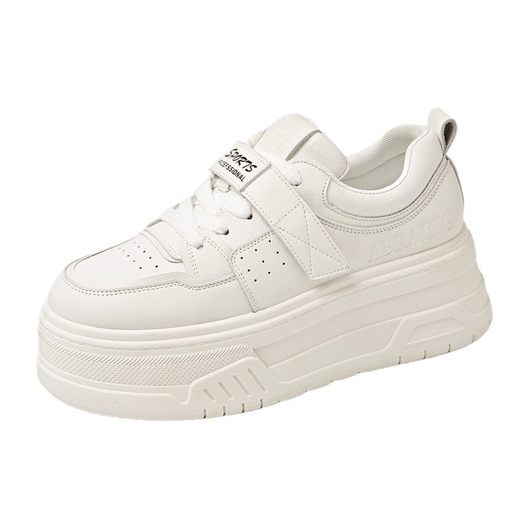 2024 otoño nuevos zapatos blancos en zapatos deportivos casuales zapatos muffin de suela gruesa