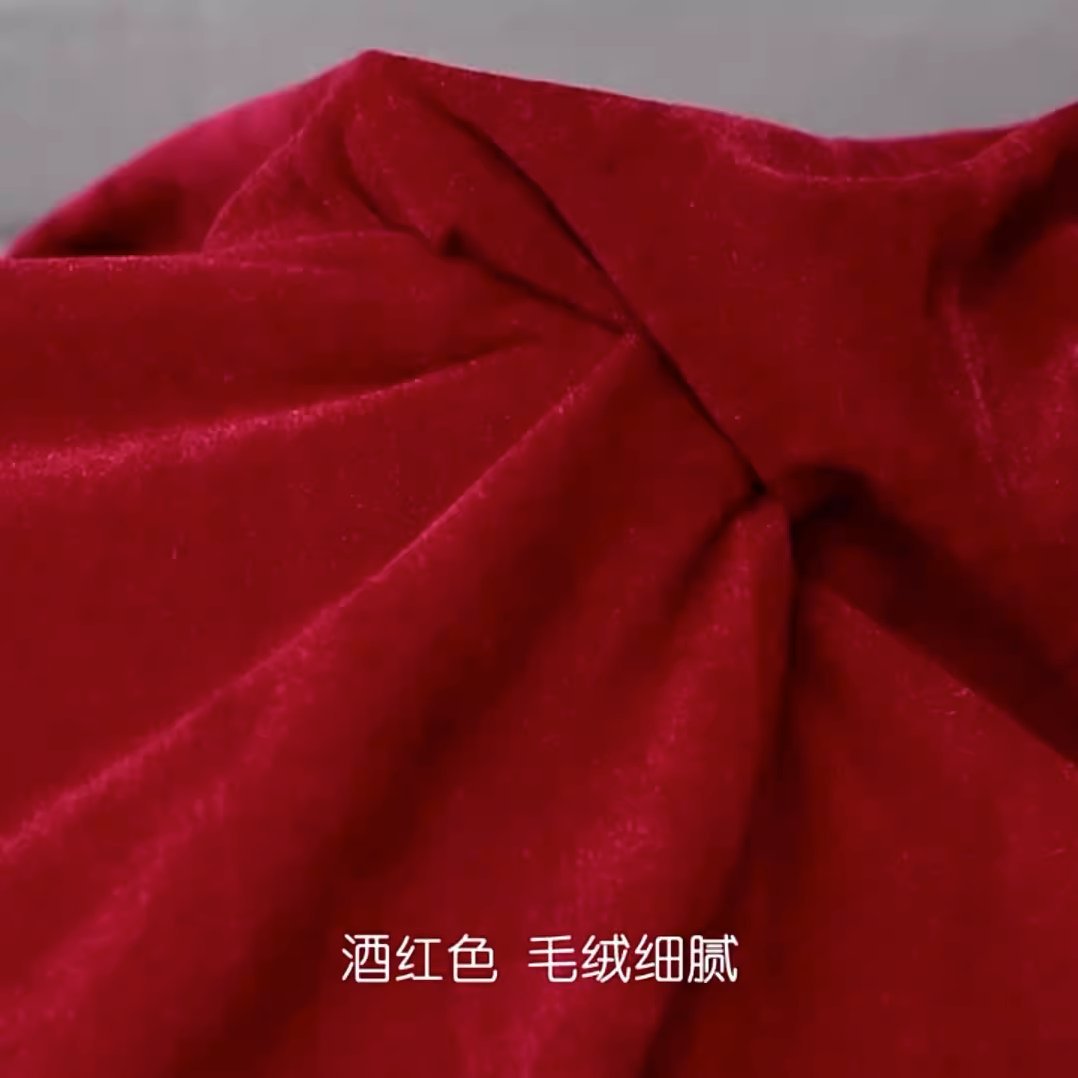 红色金丝绒舞台绒布 暗红色婚庆幕布 红绒桌布酒红色摄影背景布-阿里巴巴