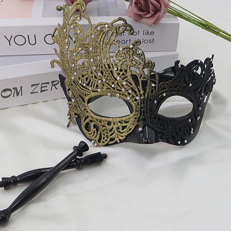 Amazon máscaras de encaje de mano máscaras de mitad de cara máscaras misteriosas de baile de maquillaje de fiesta