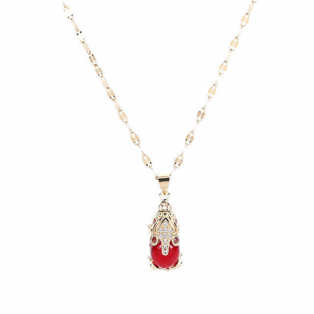 Collana con ciondolo pixiu per donna in acciaio titanio versatile_voghion.com
