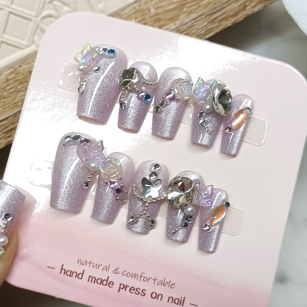 10 piezas de parche de uñas, parche de uñas de amor dulce Cool Kulomi, parche de uñas de uso manual