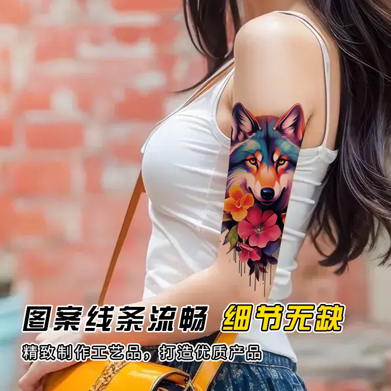 Black Skull Temporary Tattoo for Men and Women Arm and Neck Tattoo 3D Realistic Fake Tattoo Temporary Waterproof