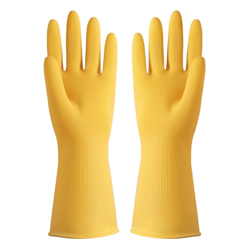 Rubber Gloves Wholesale, Thickened and Durable Latex Gloves for Dishwashing and Laundry, Acid and Alkali Resistant Rubber Gloves