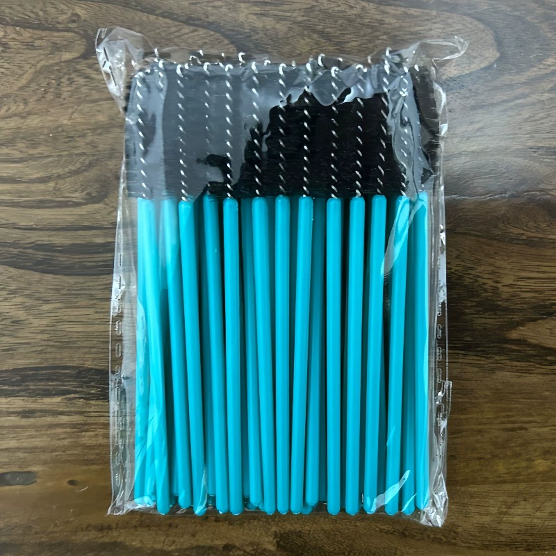 Eyelash Spoolie Brushes, Disposable Lash Brushes, Assorted Colors, Pack (50 pcs)