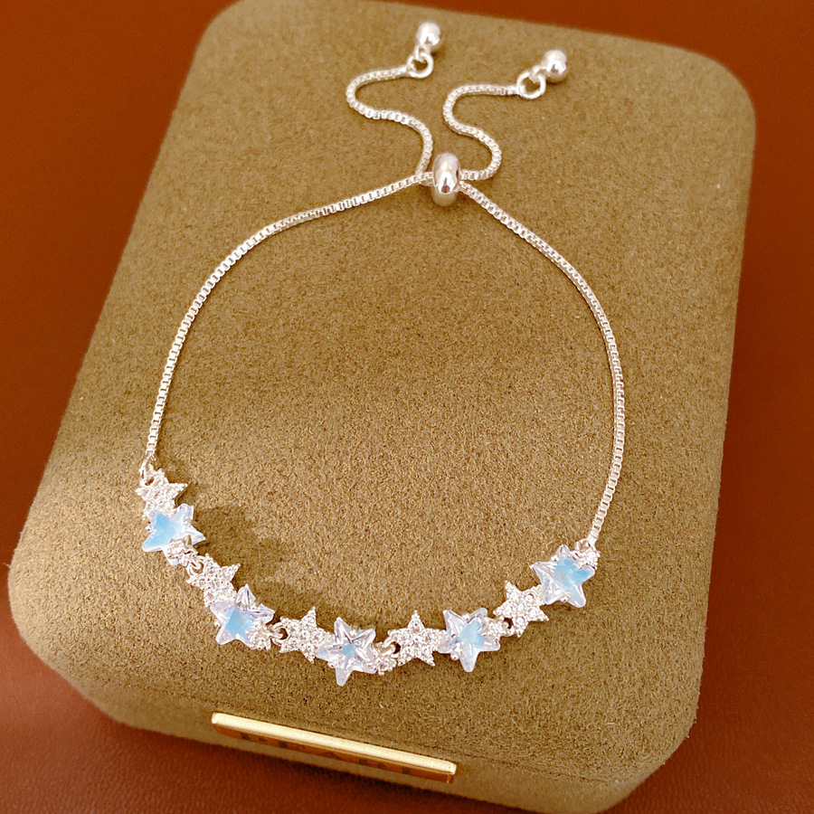 Zircon estrellas pulsera pulsera ligera de lujo nicho pulsera de alta calidad temperamento fresco al por mayor joyas dulces