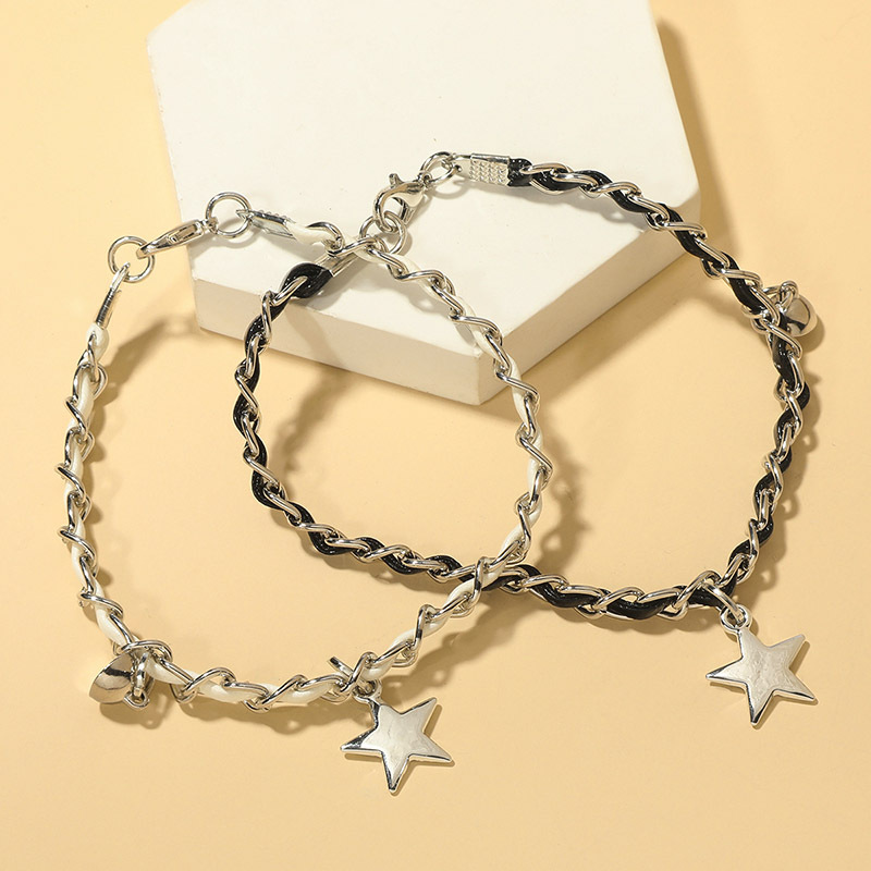 Creative Minimalist Star Magnetic Snap Pu Good Friend Bracelet display picture 6