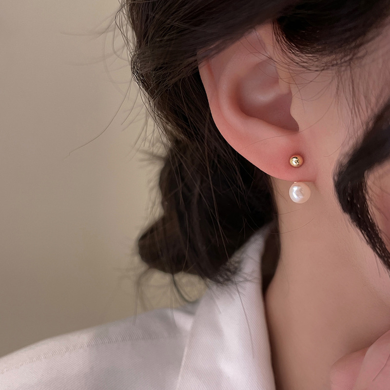 @Oferta Especial@ Pendientes Pequeños de Metal Retro Coreanos, Versátiles y Elegantes, Diseño de Nicho, Pendientes y Accesorios para las Orejas de Alta Gama image 4