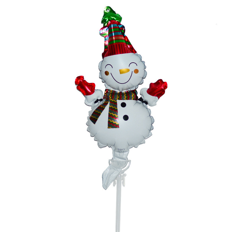 Mini dibujos animados Navidad globo de forma especial decoración de fiesta de Navidad dibujos animados Navidad película de aluminio globo suministros de empuje