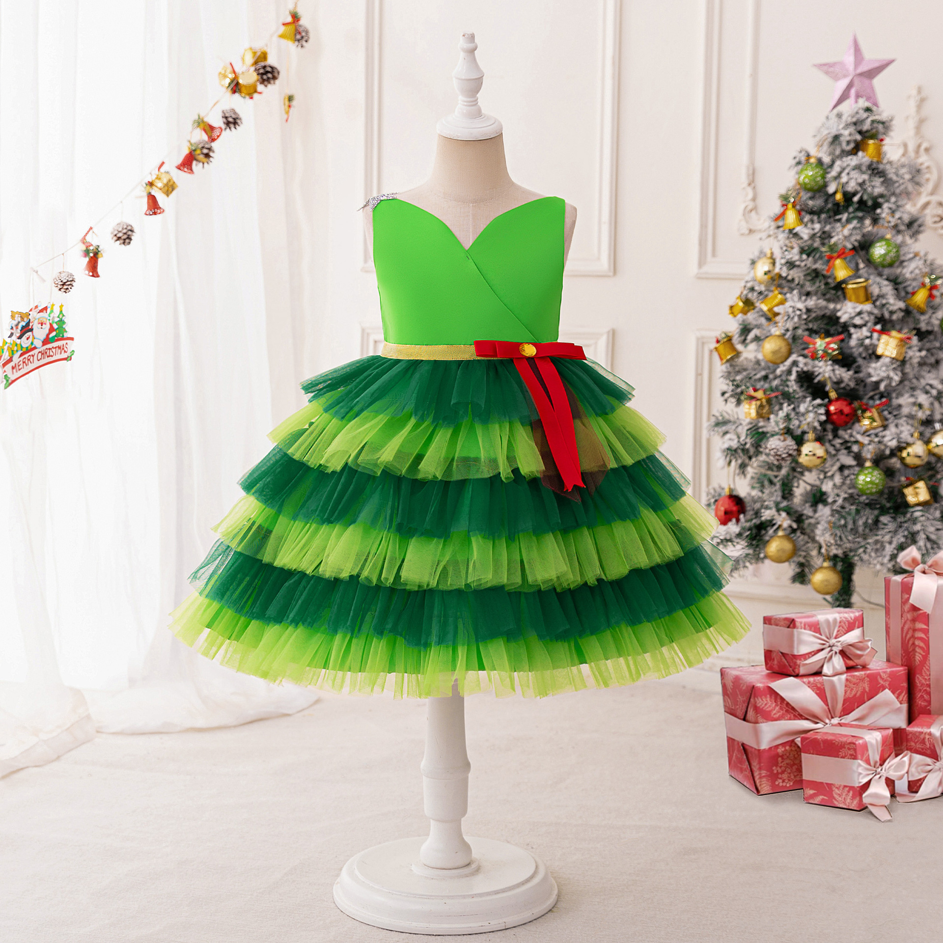 (Wholesale), (Cross-border trading), Christmas evening dress, small princess costume