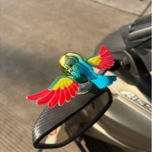 汽车摆件装饰品可爱仿真伴飞小鸟头盔配饰创意个性电动车头盔装饰