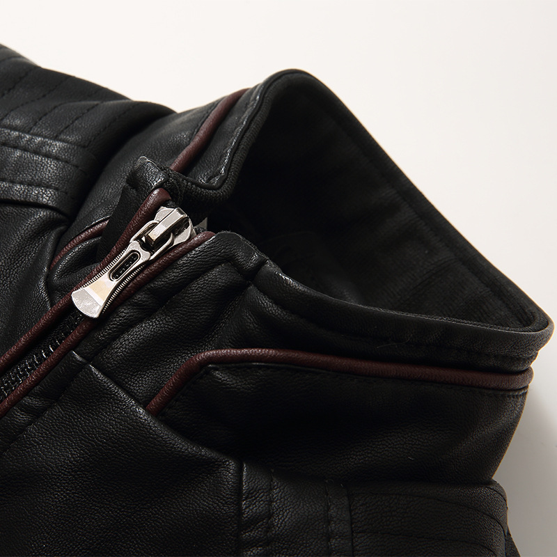 Fleece Lined Leather Jacket