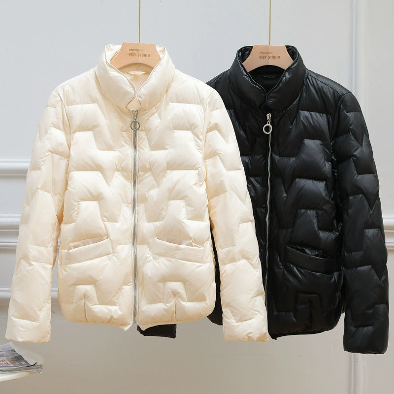 Velvet small down jacket, duck down, for teenagers, western style