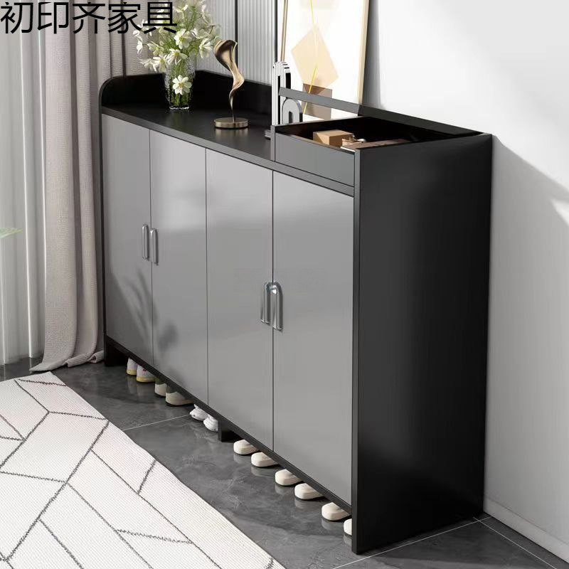 Shoe Cabinet Shoe Rack Entrance Hallway Corridor Shoe Storage Cabinet Home Entrance Wall-Mounted Elevated Multi-Layer Cabinet Storage Cabinet