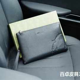 P拉达手拿包真皮男士手包大容量软皮信封包牛皮手抓包图片实拍